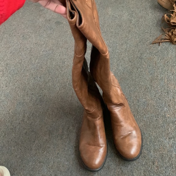 Tall leather boots sz 7.5 - Picture 2 of 4